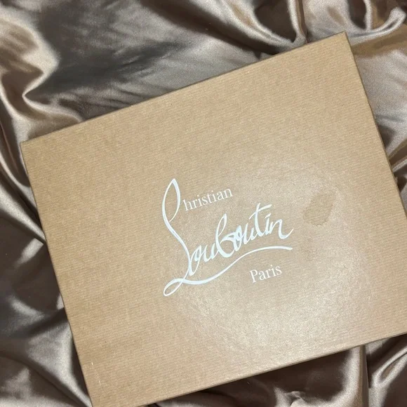 Christian Louboutin Satin Ankle-Tie Ballet Flats in Champagne - Picture 5 of 6